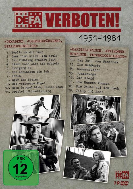 DEFA-Verboten!, 19 DVDs