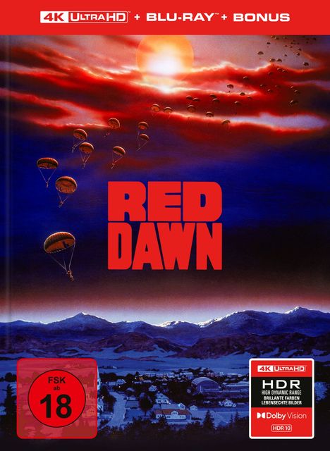 Red Dawn (Ultra HD Blu-ray &amp; Blu-ray im Mediabook), 1 Ultra HD Blu-ray und 2 Blu-ray Discs