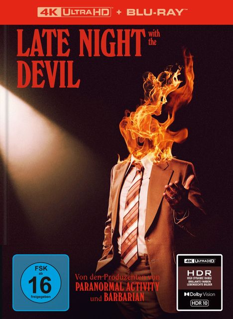 Late Night with the Devil (Ultra HD Blu-ray &amp; Blu-ray im Mediabook), 1 Ultra HD Blu-ray und 1 Blu-ray Disc