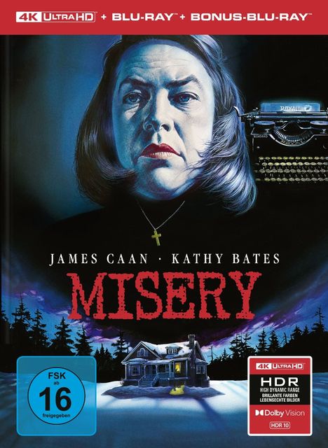 Misery (Ultra HD Blu-ray &amp; Blu-ray im Mediabook), 1 Ultra HD Blu-ray und 2 Blu-ray Discs