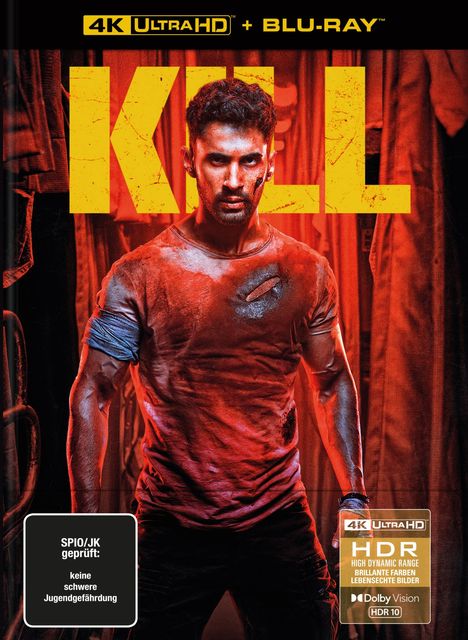 Kill (2023) (Ultra HD Blu-ray &amp; Blu-ray im Mediabook), 1 Ultra HD Blu-ray und 1 Blu-ray Disc