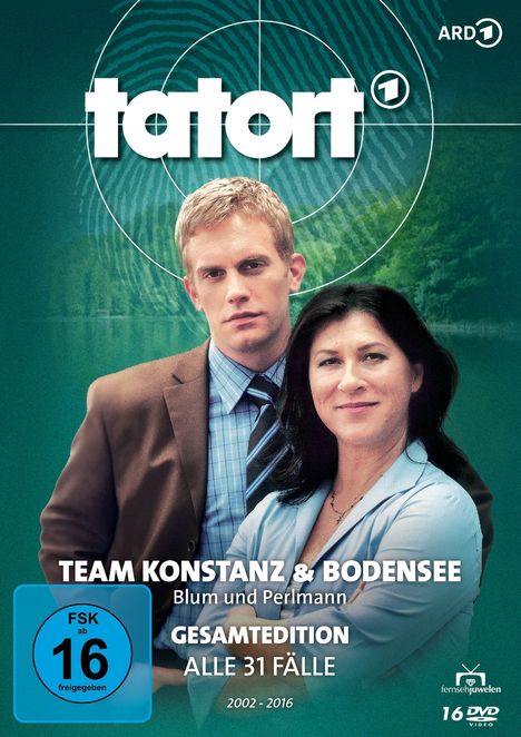 Tatort Team Konstanz &amp; Bodensee - Blum und Perlm (Gesamtedition), 16 DVDs