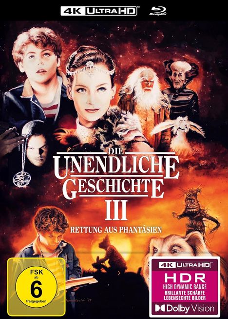 Die unendliche Geschichte III - Rettung aus Phantásien (Ultra HD Blu-ray & Blu-ray im Mediabook), 1 Ultra HD Blu-ray und 1 Blu-ray Disc