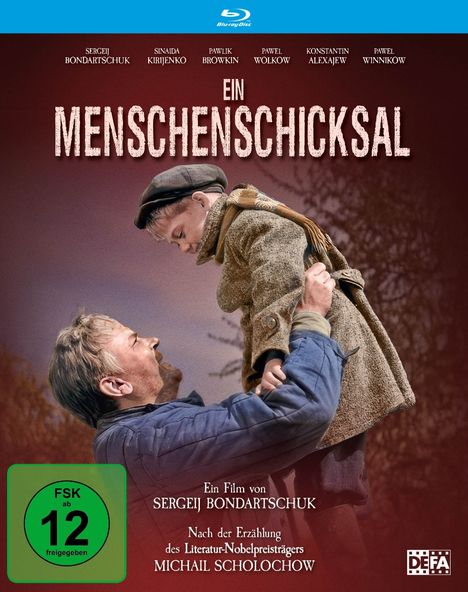 Titel: "Ein Menschenschicksal". Darunter: Ein Mann hebt lächelnd ein Kind. Altersfreigabe: FSK 12.