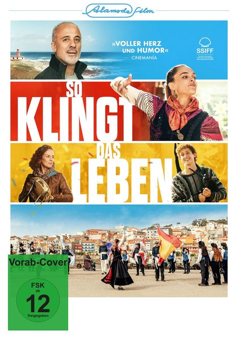 Text: "Voller Herz und Humor", "So klingt das Leben", "Vorab-Cover", "FSK ab 12 freigegeben". Menschen in traditionellen Gewändern.