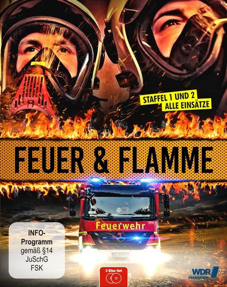 Feuer &amp; Flamme - Mit Feuerwehrmännern im Einsatz Staffel 1 &amp; 2 (Blu-ray), 2 Blu-ray Discs