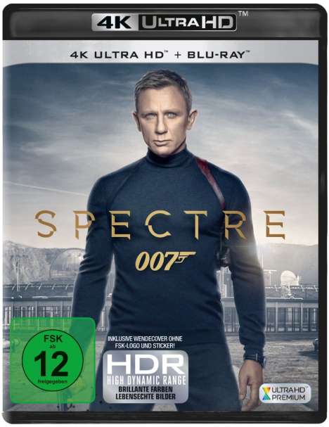 James Bond: Spectre (Ultra HD Blu-ray &amp; Blu-ray), 1 Ultra HD Blu-ray und 1 Blu-ray Disc
