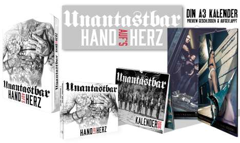 Unantastbar: Hand aufs Herz (Limited Boxset), 1 CD, 1 DVD und 1 Merchandise