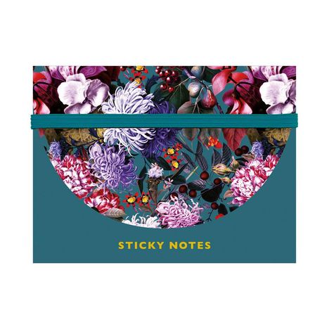 Sticky Notes Set Blumenbouquet petrol, Diverse