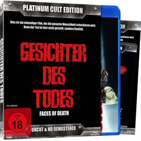 Gesichter des Todes (Blu-ray &amp; DVD), 2 Blu-ray Discs und 1 DVD