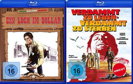 Ein Loch im Dollar / Verdammt zu leben - Verdammt zu sterben (Blu-ray), 2 Blu-ray Discs