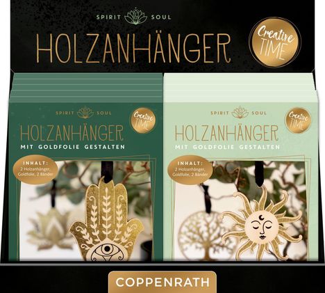 Holzanhänger mit Goldfolie , Spirit &amp; Soul, Diverse