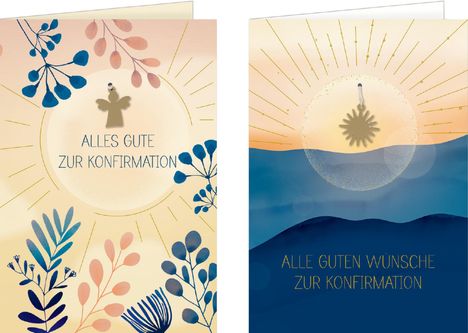 Grußkarten-Set - Alle guten Wünsche zur Konfirmation / Alles Gute zur Konfirmation, Diverse