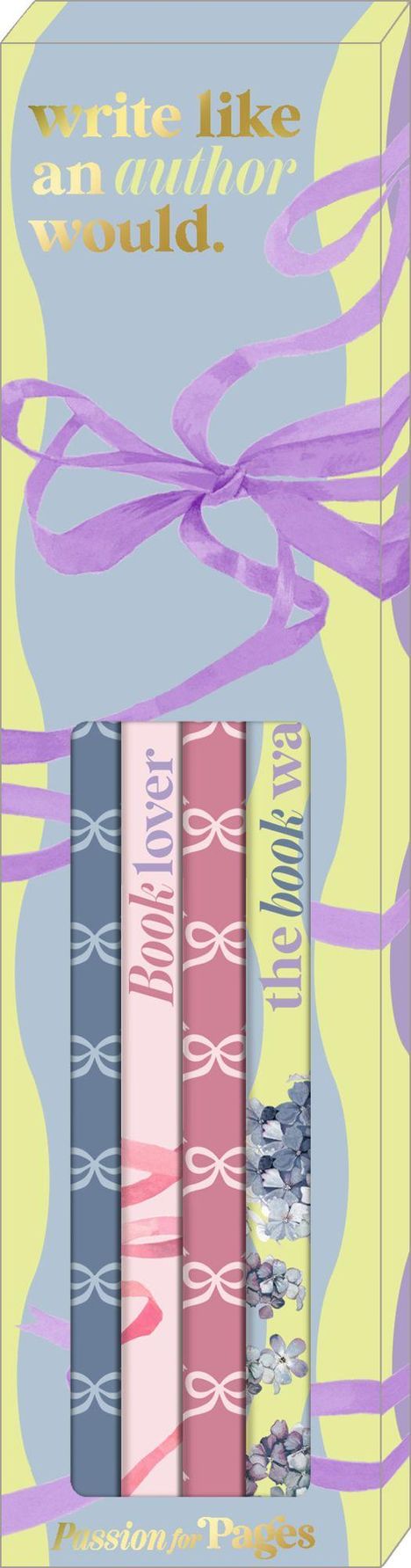 Bleistift-Set mit Sprüchen - write like an author would., Diverse