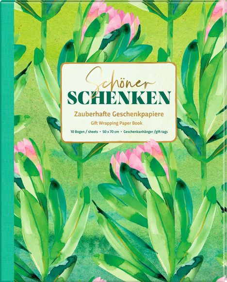 Geschenkpapier-Buch - All about green, Buch