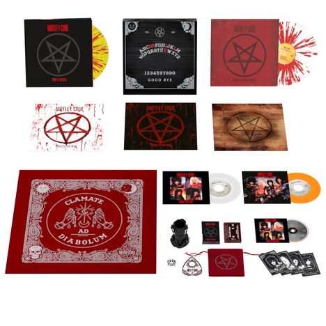 Mötley Crüe: Shout At The Devil (remastered) (180g) (Limited 40th Anniversary Box Set) (Colored Vinyl), 2 LPs, 1 CD, 1 MC und 2 Singles 7"