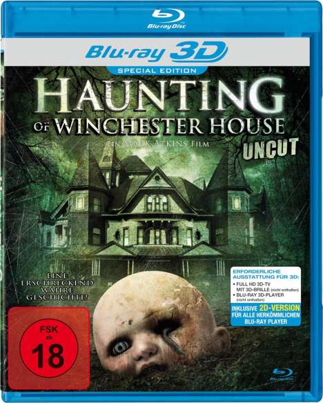 Haunting of Winchester House (3D Blu-ray), Blu-ray Disc