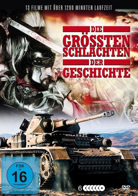 Die größten Schlachten der Geschichte (13 Filme auf 6 DVDs), 6 DVDs