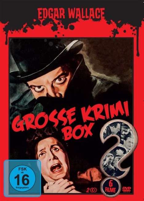 Edgar Wallace - Grosse Krimi Box (6 Filme auf 2 DVDs), 2 DVDs