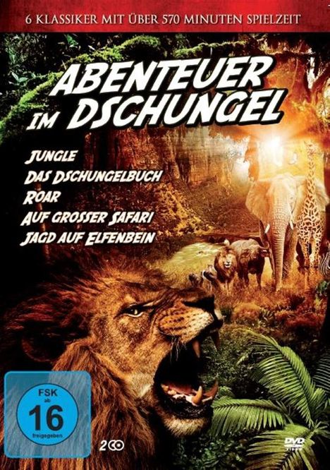 Abenteuer im Dschungel (6 Filme auf 2 DVDs), 2 DVDs
