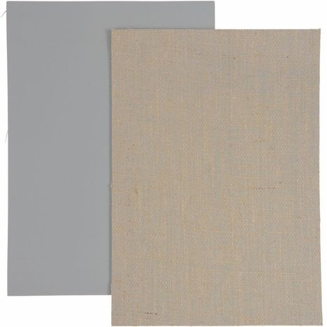 Zwei rechteckige Flächen: vorne eine beige Textur, hinten eine graue Fläche.