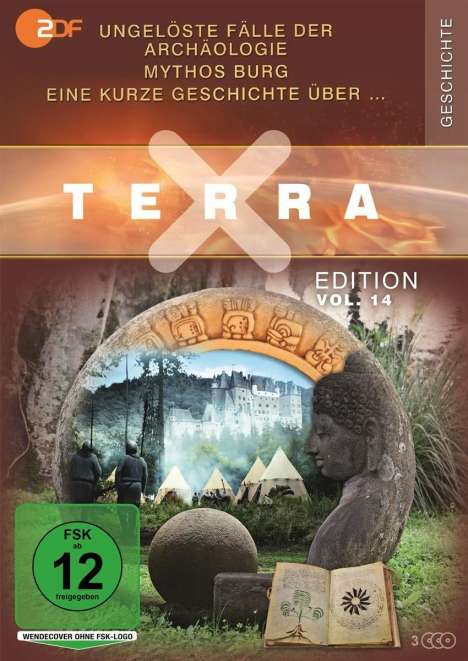 Terra X Vol. 14: Ungelöste Fälle der Archäologie / Eine kurze Geschichte über... / Mythos Burg, 3 DVDs
