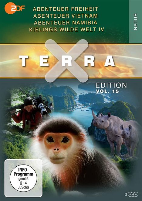 Terra X Vol. 15: Abenteuer Freiheit / Abenteuer Vietnam / Abenteuer Namibia / Kielings wilde Welt Staffel 4, 2 DVDs