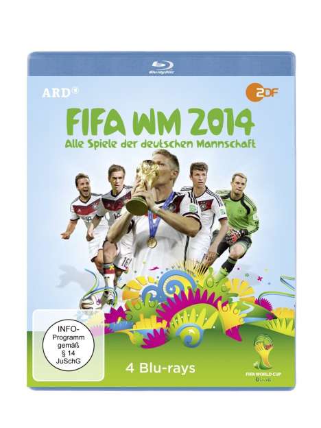 FIFA WM 2014 - Alle Spiele der deutschen Mannschaft (Blu-ray), 4 Blu-ray Discs
