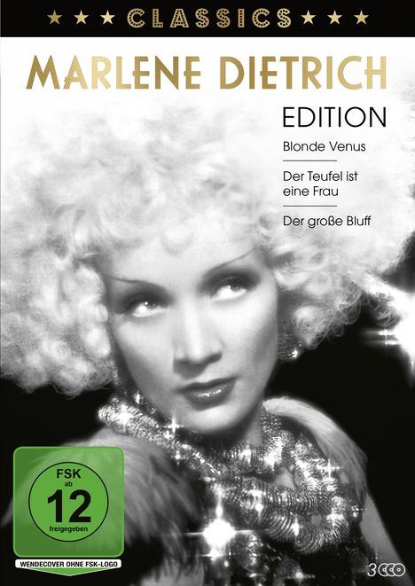 Marlene Dietrich Edition: Blonde Venus / Der Teufel ist eine Frau / Der große Bluff, 3 DVDs