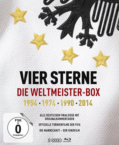 Vier Sterne: Die Weltmeister-Box - 1954/1974/1990/2014 (Blu-ray), 5 Blu-ray Discs