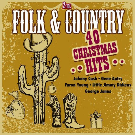 Folk &amp; Country Christmas Hits, 2 CDs