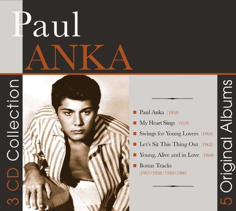 Paul Anka: 5 Original Albums, 3 CDs