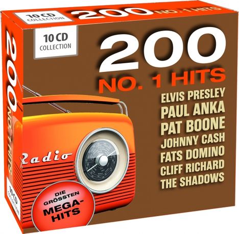 200 No. 1 Hits: Die größten Megahits, 10 CDs
