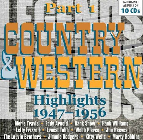 Country &amp; Western Highlights Part 1, 10 CDs