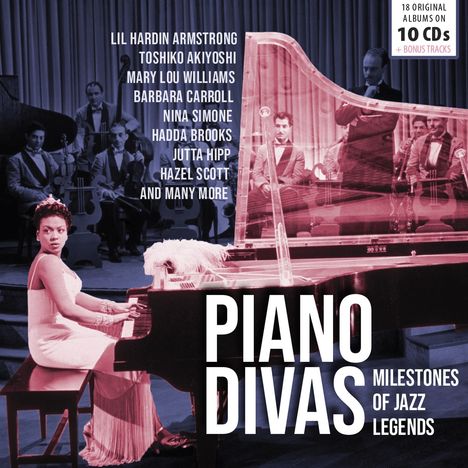 Milestones Of Jazz: Piano Divas, 10 CDs