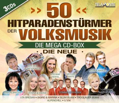 50 Hitparadenstürmer der Volksmusik: Die MegaCD-Box, 3 CDs