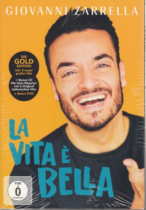 Giovanni Zarrella: La Vita É Bella (Gold Edition) (Limitierte Fanbox Edition), 2 CDs, 1 DVD und 1 Merchandise
