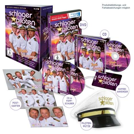 Die Schlagerpiloten: Santo Domingo (Limitierte Fanbox), 2 CDs, 1 DVD und 1 Merchandise