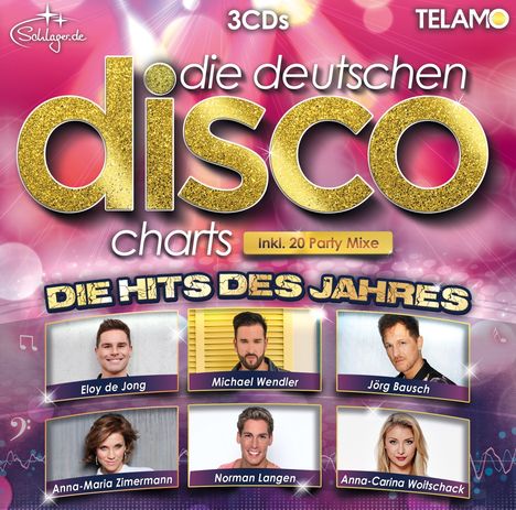 Die deutschen Disco Charts: Hits des Jahres, 3 CDs