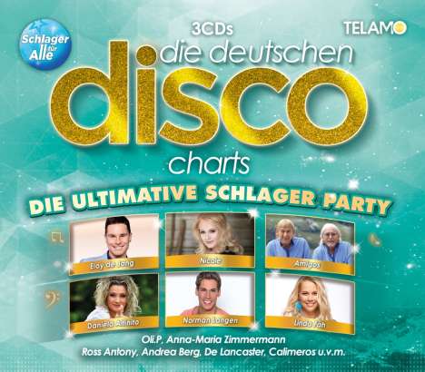 Die deutschen Disco Charts: Die ultimative Schlager Party, 3 CDs