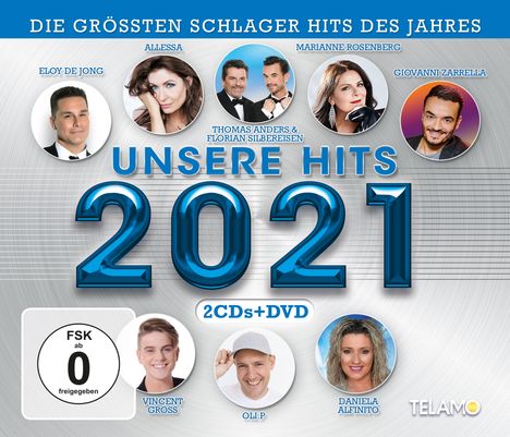 Unsere Hits 2021, 2 CDs und 1 DVD