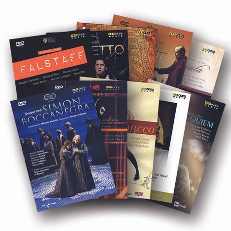 Arthaus-Bundle mit 10 Verdi-Opern auf DVD (Komplett-Set exklusiv für jpc), 10 DVDs