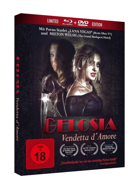 Gelosia - Vendetta d' Amore (Blu-ray &amp; DVD im Digipak), 1 Blu-ray Disc und 1 DVD