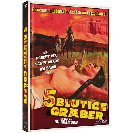 Fünf blutige Gräber (Blu-ray &amp; DVD im Mediabook), 1 Blu-ray Disc und 1 DVD