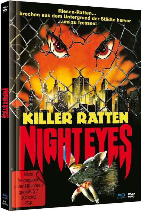 Killer Ratten - Night Eyes (Blu-ray &amp; DVD im Mediabook), 1 Blu-ray Disc und 1 DVD