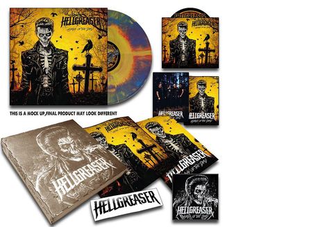 Hellgreaser: Hymns Of The Dead (Limited Wooden Box Collector's Edition) (signiert und handnummeriert), 1 LP, 1 CD und 1 Merchandise