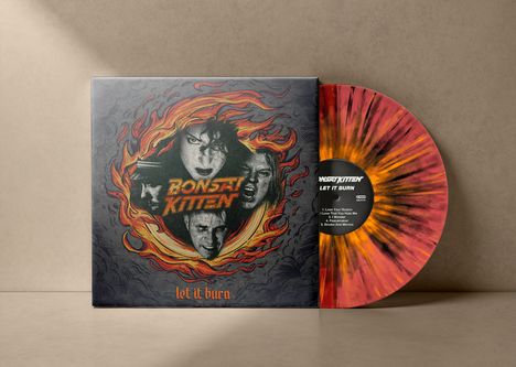 Bonsai Kitten: Let It Burn (180g) (Orange-Red w/ Yellow &amp; Black Splatter Vinyl), LP