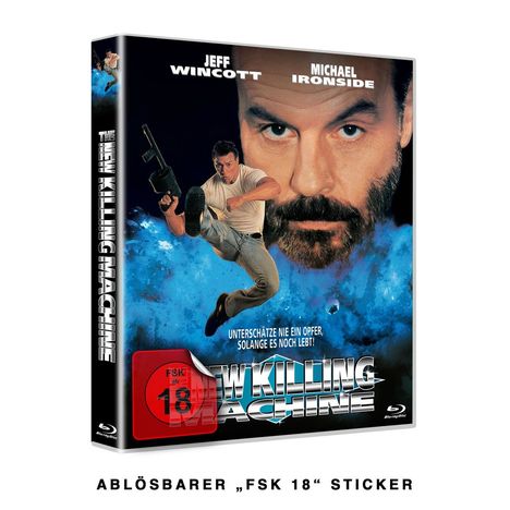 DVD-Hülle: "Jeff Wincott", "Michael Ironside", "Unterschätze nie ein Opfer, solange es noch lebt!" mit FSK 18 Vermerk.