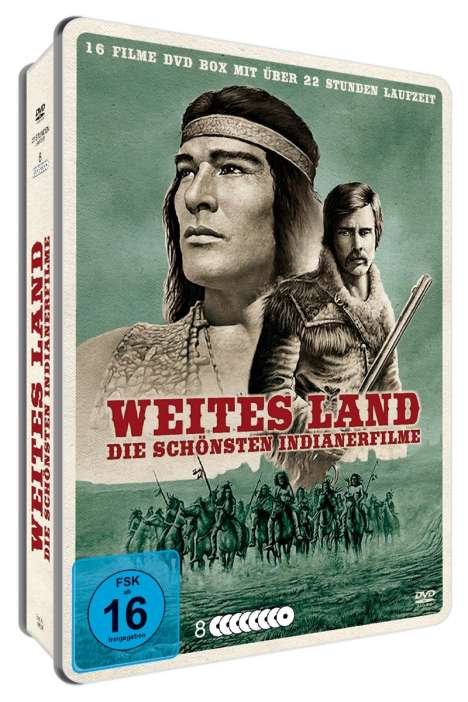 Weites Land - Die schönsten Indianerfilme (16 Filme auf 8 DVDs im Metal-Pack), 8 DVDs