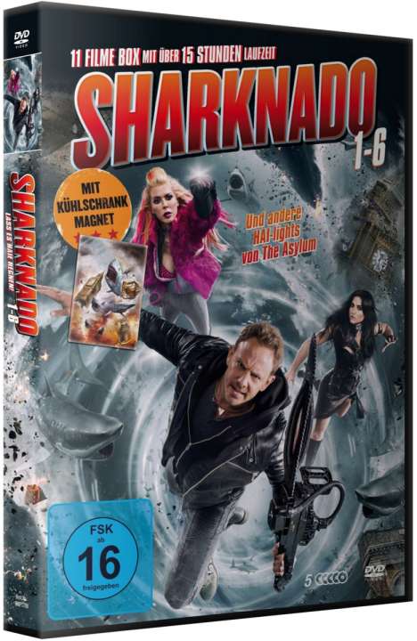 Sharknado 1-6 Deluxe Box-Edition, 5 DVDs